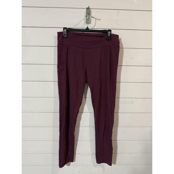 Hue Women's Purple Mid-Rise Tech Pocket Leggings L - Picture 4 of 6